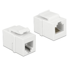 Delock RJ12 F/F keystone modul fehér