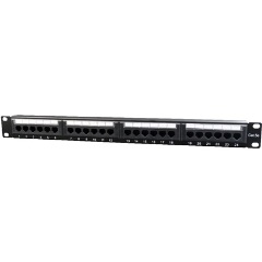 Gembird 24 portos Cat.5e 1U 19" RJ45 Patch Panel