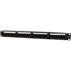 Gembird 24 portos Cat.6 1U 19" RJ45 Patch Panel