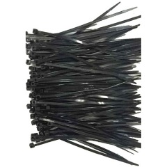 Gembird 150x3,6mm kábelkötegelő fekete 100db