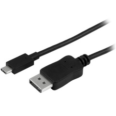 StarTech USB-C -> Displayport M/M video kábel 1.8m fekete 4K