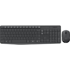 Logitech MK235 vezeték nélküli cseppálló magyar billentyűzet + egér fekete