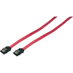 LogiLink SATA F/F adatkábel 0.9m piros clip