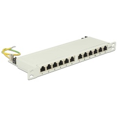 Delock 12 Port Cat.6A 0.5 U 10" RJ45 Patch Panel