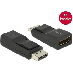 Delock Displayport 1.2 -> HDMI M/F adapter 4k, passzív fekete