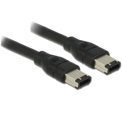 Delock Firewire 6/6 (IEEE-1394) M/M adatkábel 0.5m fekete