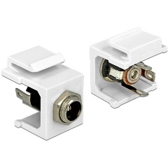 Delock DC 5,5x2,5mm keystone modul fehér