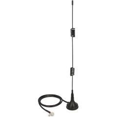 Delock LTE Antenna TS-9 Plug 2 - 3 dBi omnidirectional magnetical base fixed black