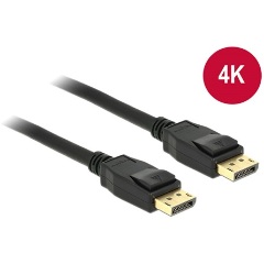 Delock Displayport 1.2 M/M video jelkábel 1m 4K fekete