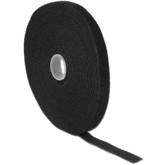 Delock 10mx13mm tépőzáras kábelkötegelő kábelkötegelő fekete