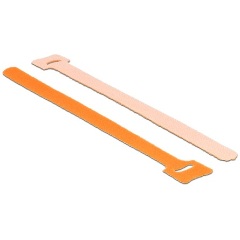 Delock 200x12mm tépőzáras kábelkötegelő narancssárga 10db