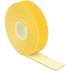 Delock 3mx20mm tépőzáras kábelkötegelő sárga