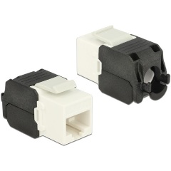 Delock RJ45 CAT6A UTP -> LSA CAT6 F/F keystone modul fehér