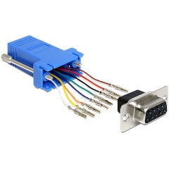 Delock D-SUB 9pin - RJ45 CAT5 UTP F/F adapter szet (szerelő készlet)