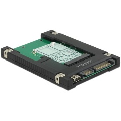 Delock 2.5”-os SATA-átalakító, 22 tus / USB 2.0 Mini-B típusú > 1 x mSATA / Mini PCIe-nyílás