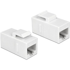 Delock RJ45 CAT6 UTP F/F keystone modul fehér