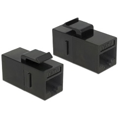 Delock RJ45 CAT6 UTP F/F keystone modul fekete