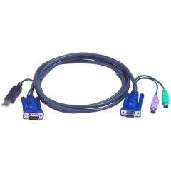 Aten PS/2 VGA -> USB-A 2.0 KVM kábel 3m