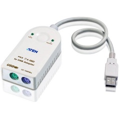 Aten USB-A 2.0 -> 2db PS/2 M/F adapter hosszabbító 0.3m Mac support