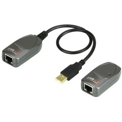 Aten USB-A 2.0 -> Cat.5e adatkábel hosszabbító 60m aktív