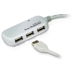 Aten USB-A 2.0 - USB-A 2.0 adatkábel hosszabbító 12m 4-port