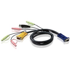 Aten USB-A 2.0 VGA - USB-A 2.0 KVM kábel 1.8m