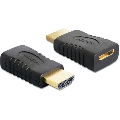 Delock HDMI -> HDMI mini C M/F adapter fekete