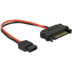 Delock SATA Power 15pin -> SATA Power 6pin M/F tápkábel 0.1m