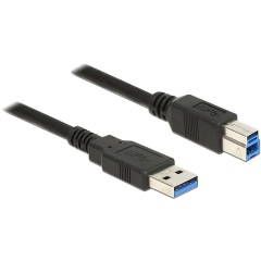 Delock USB-A 3.0 -> USB-B 3.0 M/M adatkábel 0.5m fekete