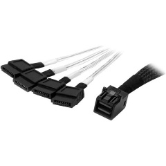 StarTech SAS mini SFF-8643 -> 4db SATA F/F adatkábel 1m fehér