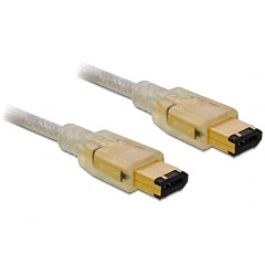 Delock Firewire 6/6 (IEEE-1394) M/M adatkábel 2m fekete