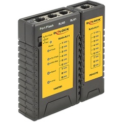Delock Kábel tesztelo RJ45 / RJ12 + Portkereso