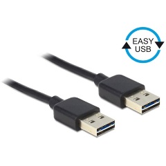 Delock Easy-USB A - Easy-USB M/M adatkábel 1m fekete