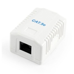 Gembird 1x RJ45 kat. 5e fali aljzat, komplett fehér