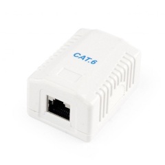Gembird 1x RJ45 kat. 6 fali aljzat, komplett fehér