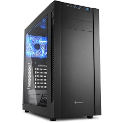Sharkoon S25-W táp nélküli ablakos MT Mini Tower számítógépház fekete