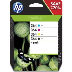 HP (364) N9J73AE 4 darabos (fekete/ciánkék/bíbor/sárga) eredeti patroncsomag
