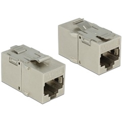 Delock RJ45 CAT6A UTP F/F keystone modul fém