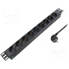 LOGILINK 19" power distribution unit with 9 german sockets without ON/OFF swi