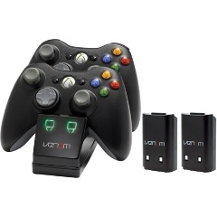 Venom Xbox 360 controller hálózati töltő adapter (dupla töltőállomás + 2db akkumulátor) fekete