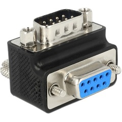 Delock VGA M/F adapter 90° fekete