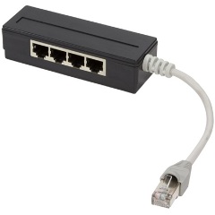 LogiLink 5 Port RJ45 Splitter, shielded, with 15 cm cable