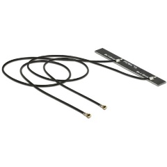 Delock WLAN Twin Antenna 2 x MHF IV / HSC MXHP32 compatible plug 802.11 ac/a/h/b/g/n 5 dBi 250 mm PC