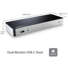 StarTech DUAL USB C DOCK - WINDOWS - PD .