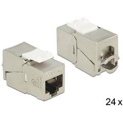 Delock RJ45 CAT6A UTP LSA CAT6 F/F keystone modul fém 24db