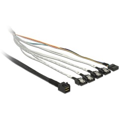 Delock SAS mini SFF-8643 -> 4db SATA M/F adatkábel 0.5m