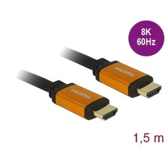 Delock HDMI 2.1 M/M video jelkábel 1.5m fekete