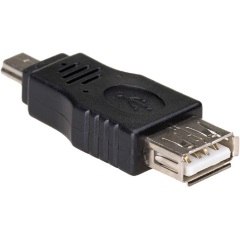 Akyga AK-AD-07 USB-B 2.0 mini -> USB-A 2.0 M/F adapter fekete