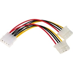 Akyga Molex Power 4pin -> 2db Molex Power 4pin M/F tápkábel 0.15m
