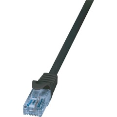 LogiLink RJ45 CAT6A 10Gb UTP M/M adatkábel 7.5m fekete